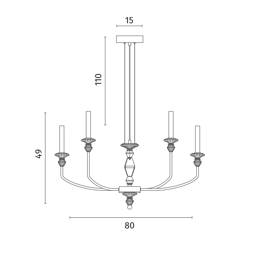 Подвесная люстра Divinare CAPELLO 4947/01 SP-8