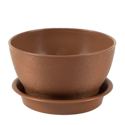 Кашпо "Фиалочка" с поддоном 0,5л (терракотовый)