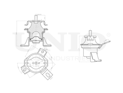 Опора двигателя правая UNIO RMP-15149