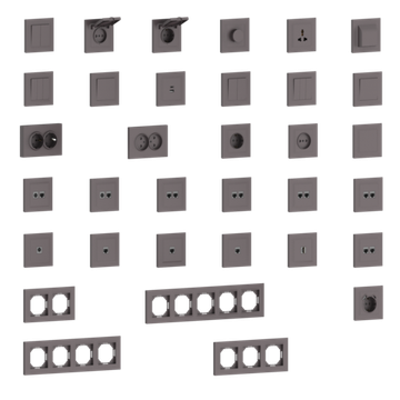 Рамка 1-я,  Wave мокко,  серия A07