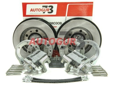 Дисковые тормоза УАЗ на военный задний мост с суппортом ВАЗ 2112