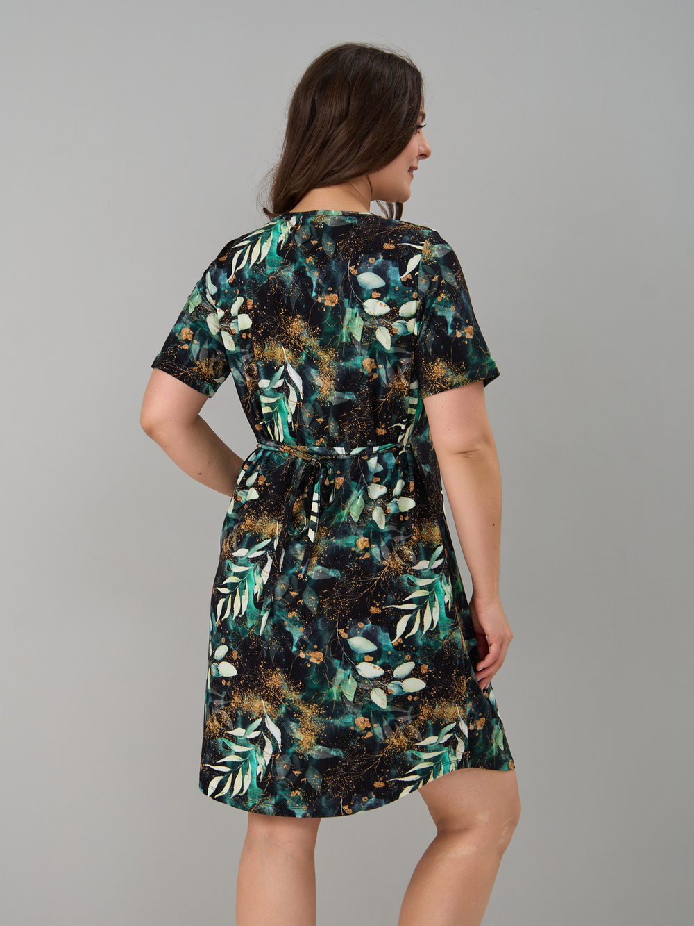 Платье Пв-137/изумрудный-листьяфэнтези