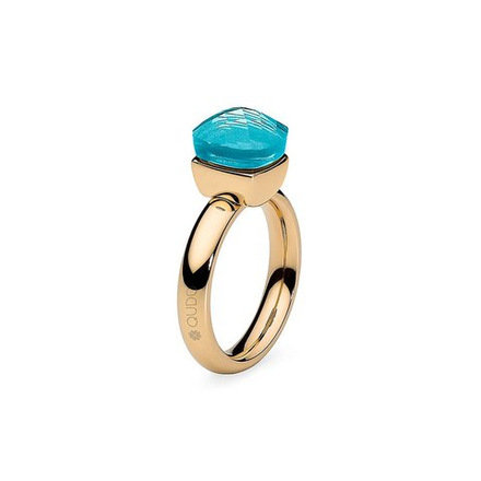 Кольцо Qudo Firenze aqua 17.2 мм 610077/17.2 BL/G размер 17,2