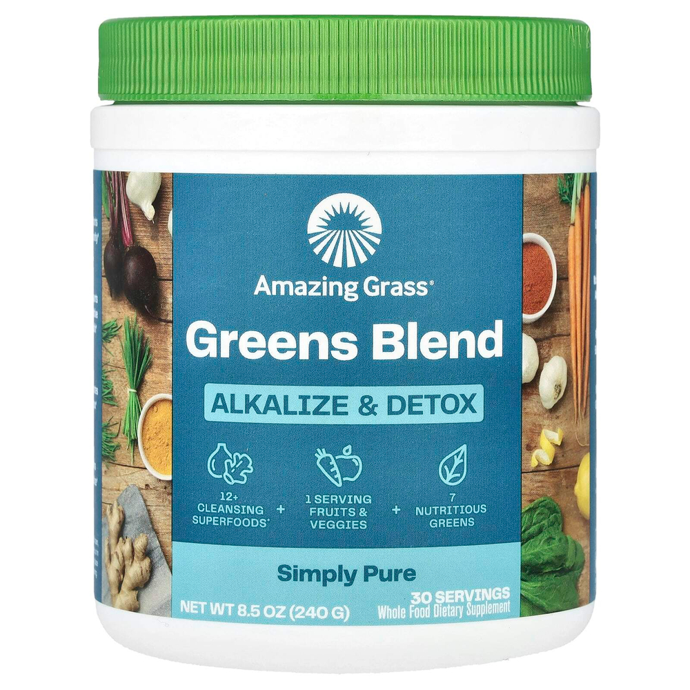 Amazing Grass, Green Superfood, добавка для снижения кислотности и выведения токсинов, 240 г (8,5 унции)