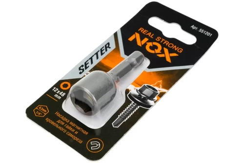 Ключ-насадка магн 12х48мм, ПВХ NUT SETTER 20 шт/уп.