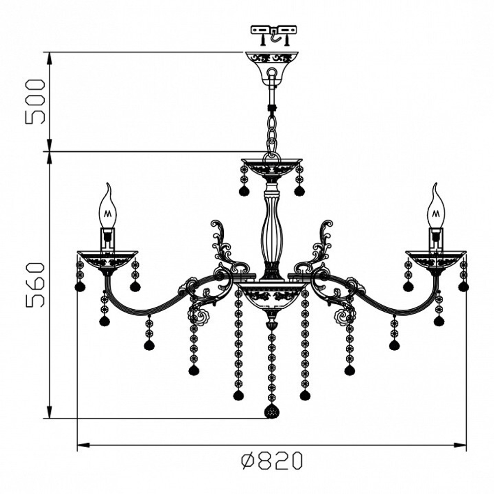 Подвесная люстра Maytoni ARM386-08-W