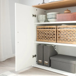 Шкаф - SKRUVBY  IKEA/ СКРУВБИ ИКЕА, 70x90 см, белый/под беленый дуб