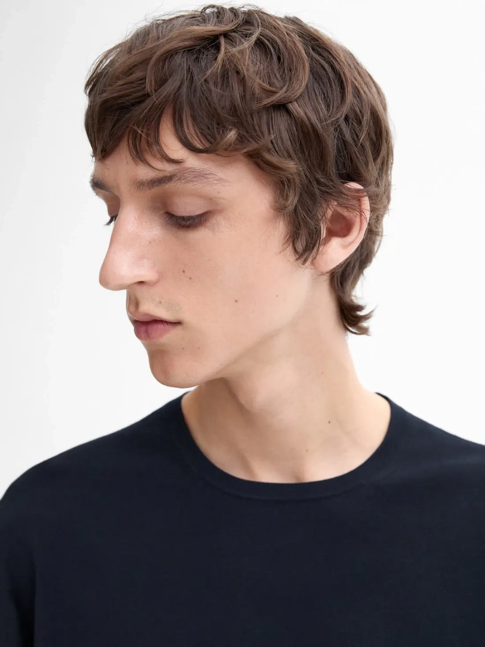 Massimo Dutti Футболка из 100% хлопка, темно-синий