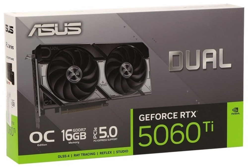 Видеокарта ASUS RTX 5060 Ti Dual OC DUAL-RTX5060TI-O16G 16 Гб