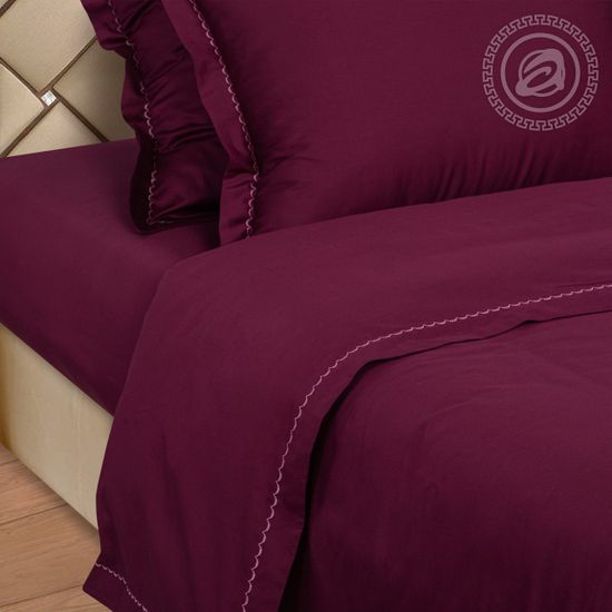 Евро комплект постельного белья Рубин Мако-сатин