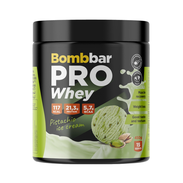 Протеин &quot;Фисташковый пломбир&quot;, Whey Protein Pro Pistachio Ice Cream, Bombbar, 450 г