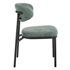 Стул Arvo серо-зеленый шенилл с черными ножками
