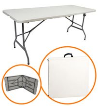 Стол-книжка пластиковый разборный белый