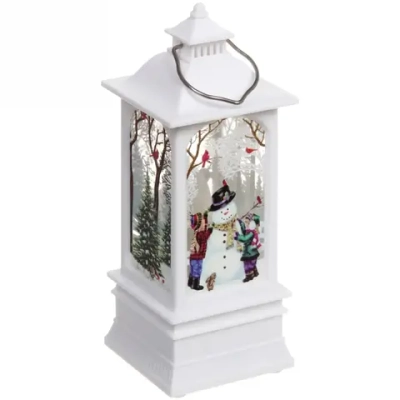 Сувенир с подсветкой «Снеговичок» 12*5,5 см, белый