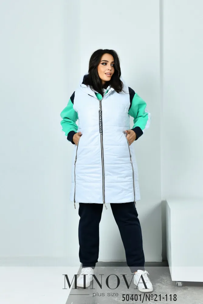 Костюм 21-118-ментоловый-белый Minova