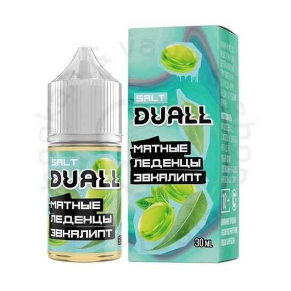 Безникотиновая жидкость для ЭСДН DUALL ZERO с ароматом мятных леденцов и эвкалипта, 28мл, 0мг/см3 (M