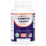 Vitamatic, агматинсульфат, 180 растительных капсул (500 мг в 1 капсуле)