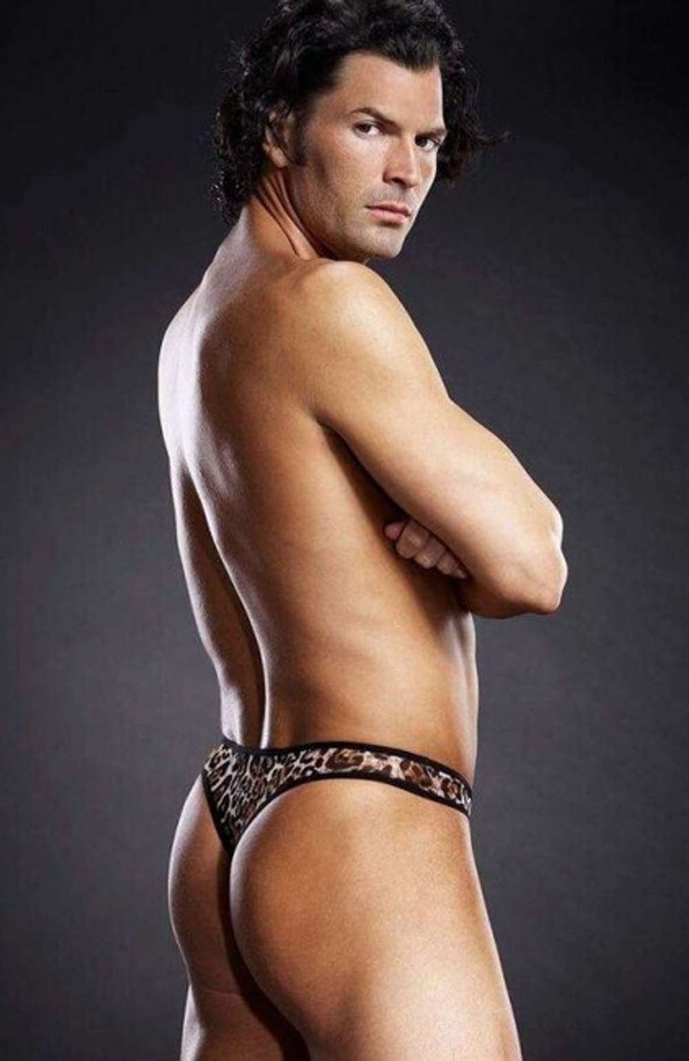 Мужские танга леопардовые SML 46-48 (Цвет: леопардовый)