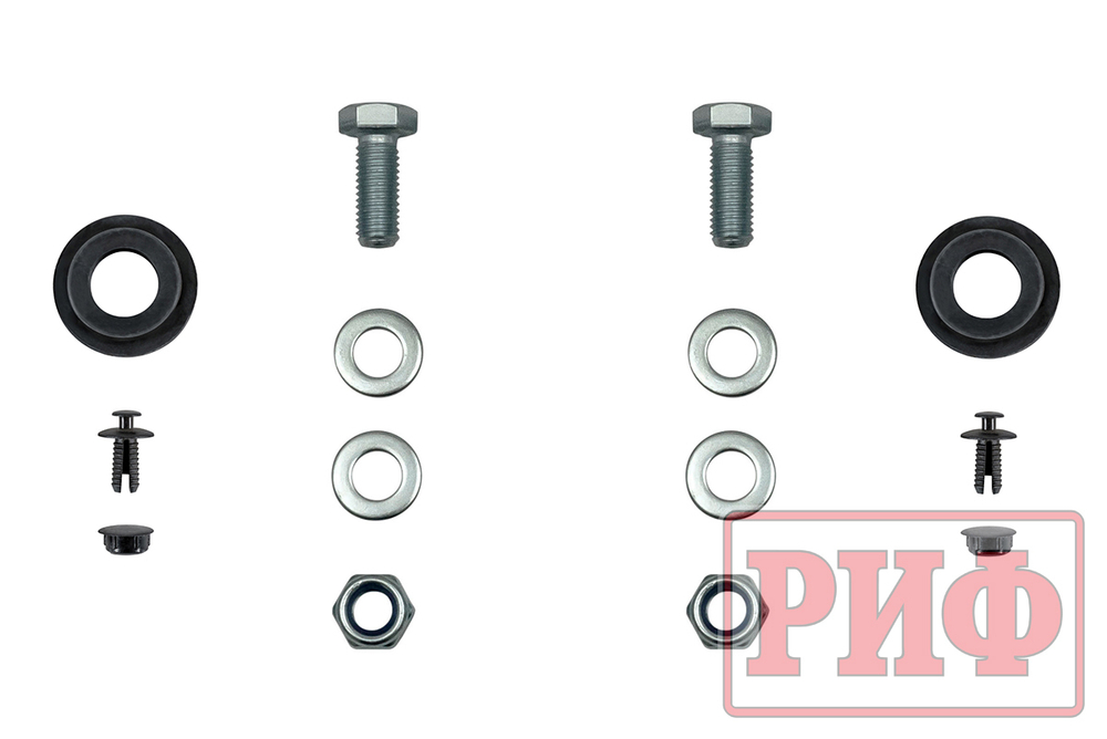 Бампер силовой задний Changan Hunter Plus с квадратом под фаркоп и фонарями РИФ