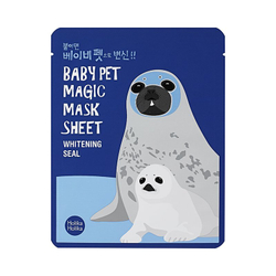 Holika Holika Baby Pet Magic Mask Sheet Whitening Seal маска-мордочка тканевая осветляющая (тюлень)