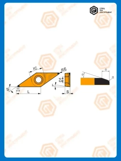 Пластина CBN VCGW1604042NT0102005CBST YN750 STI СпецТехИнструмент 1 штука