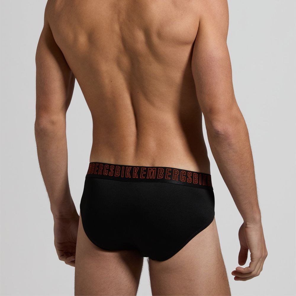 Мужские трусы брифы (черный, темно-синий) набор 2 в 1 Bikkembergs OUTLINE BKK51USP25BI/2