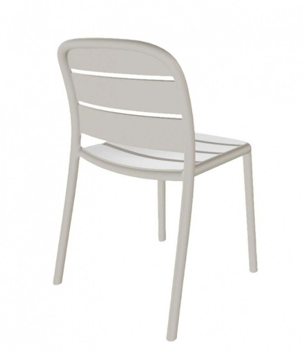 Стул пластиковый Papatya Beykoz-S, светло-серый