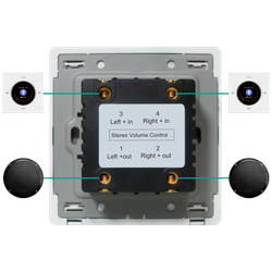Настенный регулятор громкости звука настенный Steam&water SOUND CONTROL White 230 (Цвет белый, 5 уровней громкости, 4-8 Ом, 30W)