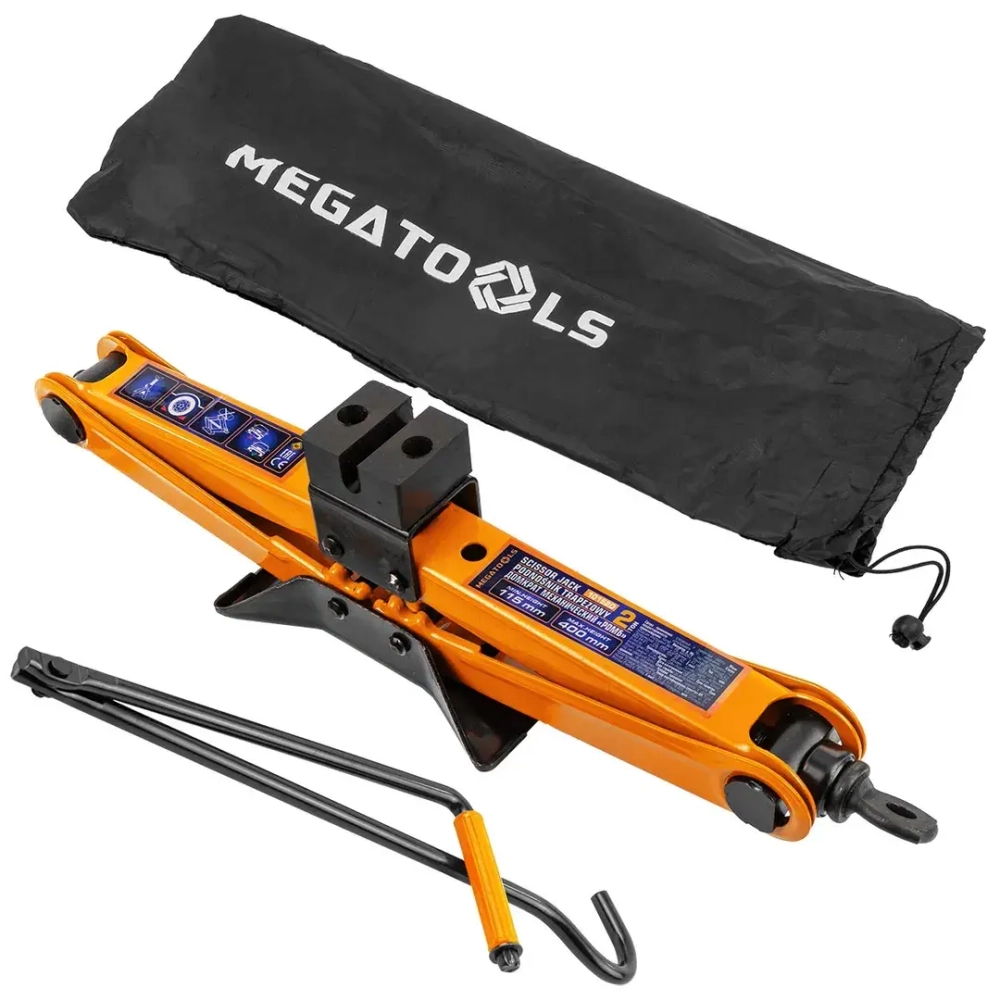 Домкрат механический ромбический, 2т MEGATOOLS MT-10152D