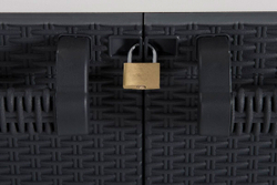 Уличный шкаф TOOMAX 2х дверный глубокий SANTORINI XL (2 полки), светло-серый/антрацит