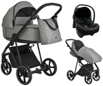 Детская коляска Roan Sol 3 в 1 с автокреслом Tutis Elo Lux EduSky Black RSL/1011 Cloud Grey