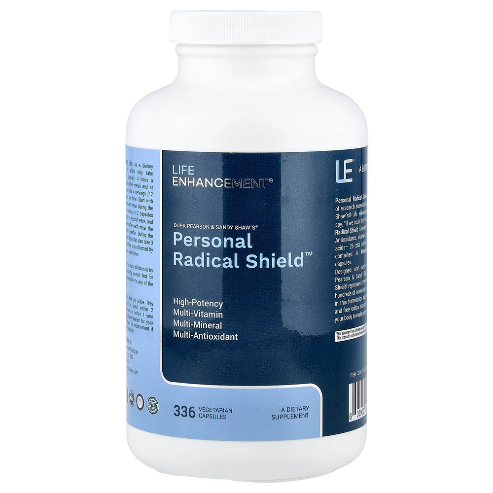 Life Enhancement, Durk Pearson & Candy Shaw's®, Personal Radical Shield™, 336 вегетарианских капсул