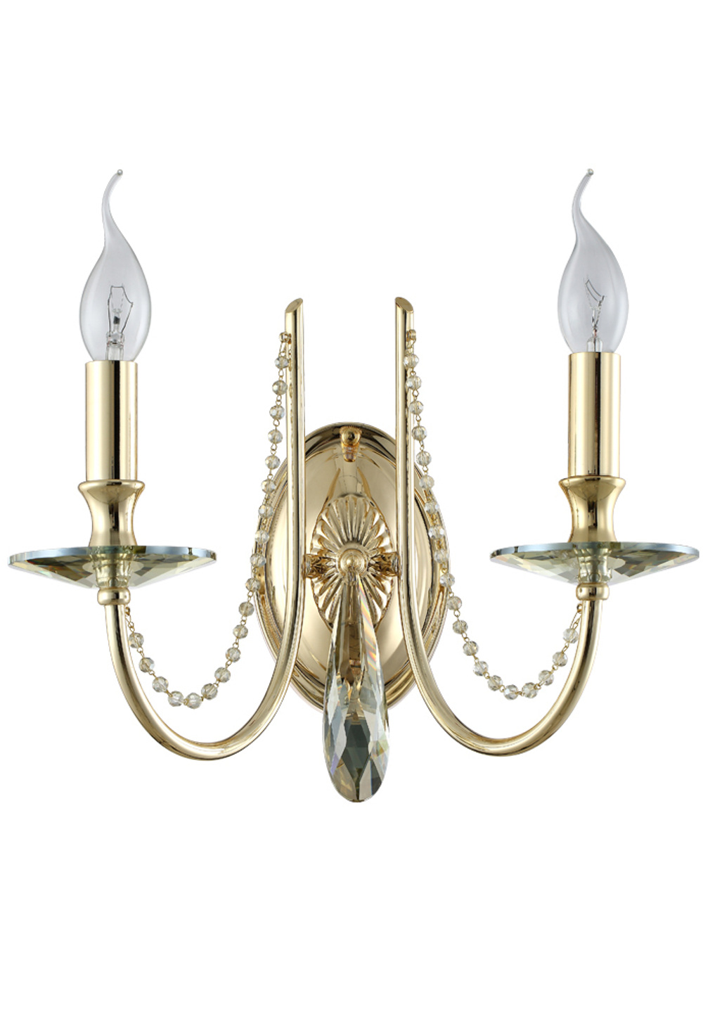 Настенный светильник Crystal Lux VICTORIA AP2 GOLD/AMBER