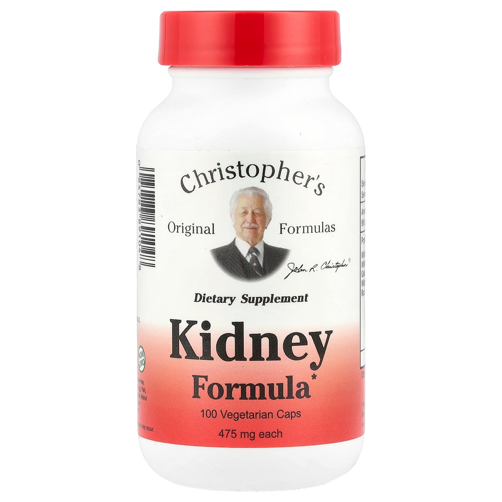 Christopher's Original Formulas, средство для здоровья почек, 475 мг, 100 вегетарианских капсул