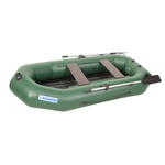 Лодка гребная под мотор Лоцман Стандарт 260 ВНД (зелёный, 260)