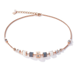 Колье Coeur de Lion Rose Gold 5051/10-1620 цвет белый, черный, прозрачный, золотой