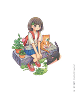 Rowon's Salang Salang Cat and Girl's Day Coloring Book