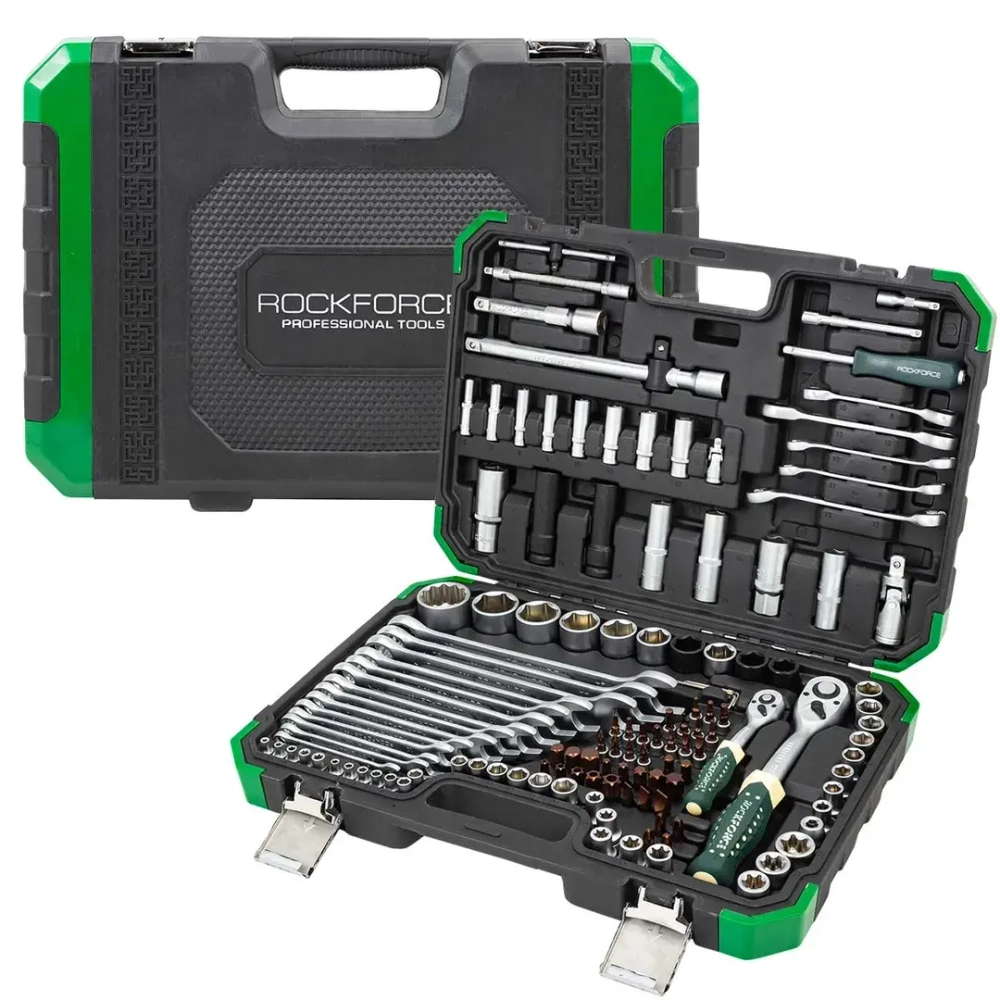 Набор инструментов 125+6пр. 1/4'', 1/2'' (6гр.)(4-32мм) RockFORCE RF-41252-5 Premium