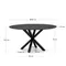 Круглый стол Argo с черным стеклом и черными стальными ножками Ø 150 см