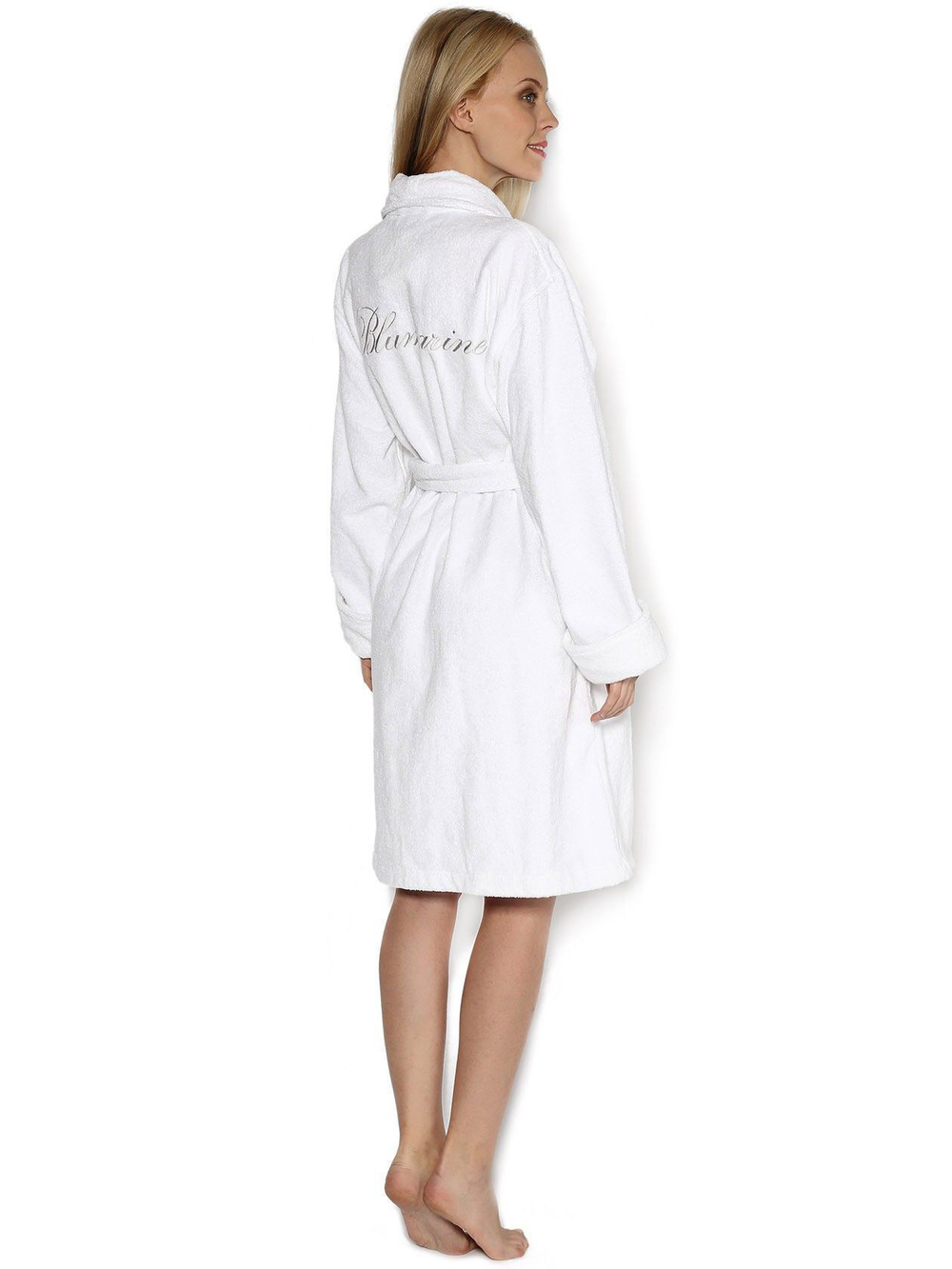 Элитный халат махровый Top Model белый от Blumarine вид сзади