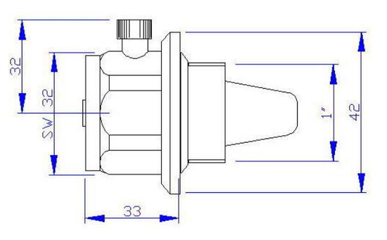 Воздухоотводчик Valtec 1" автоматический для радиатора левый (арт. VT.501.S.06)