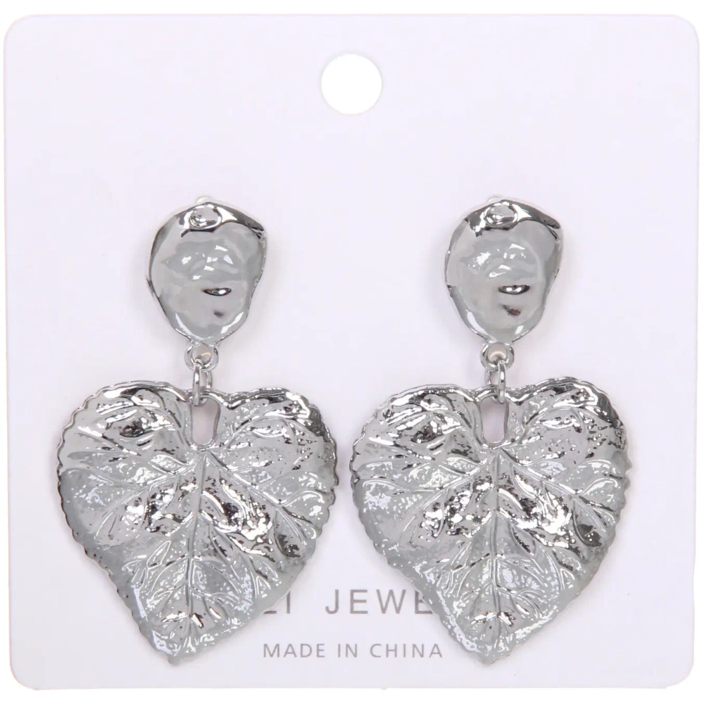 Серьги «ЭЛЛОДИ», листья, цвет золото и серебро, 3*5см