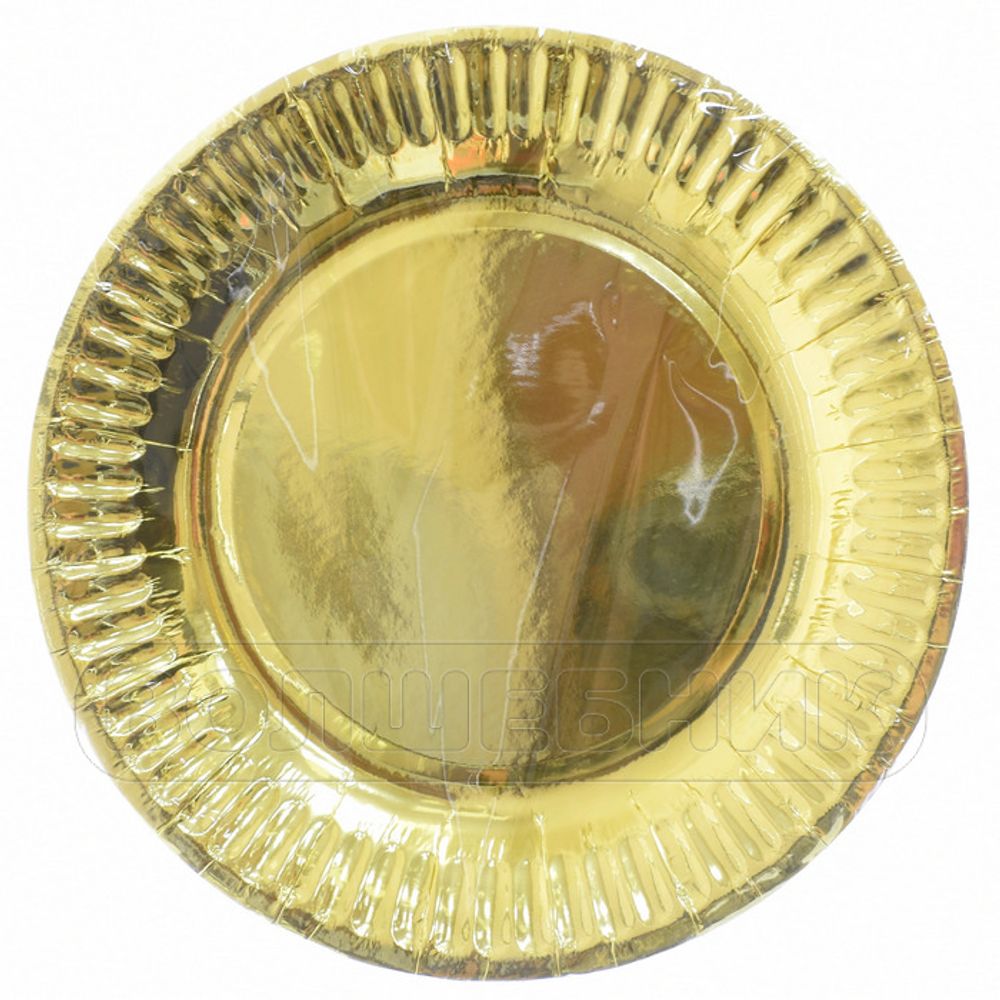 Тарелки Золото 17 см, 6 шт. #1502-3086