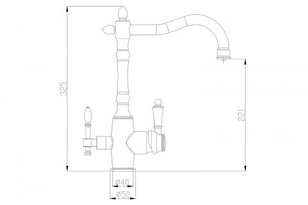 Смеситель Steel Hammer SH 812 BLACK BR для кухонной мойки