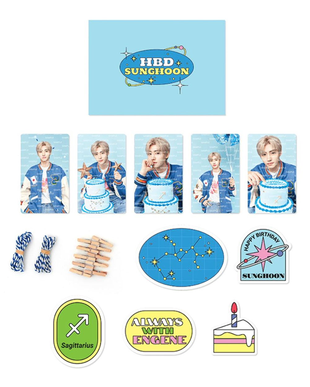 Набор гирлянда с фотокартами [SUNGHOON] DIY Photo Card Garland