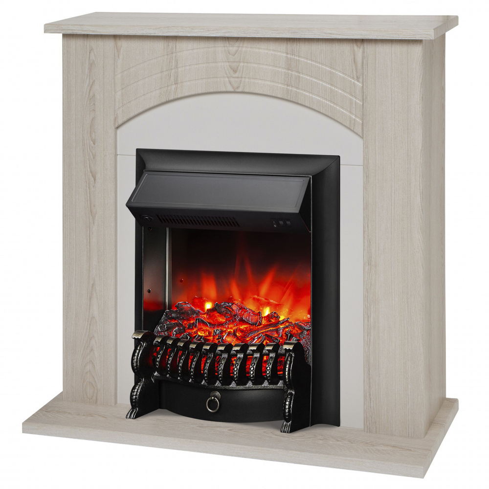 Электрокамин RealFlame Hanna STD LO светлый дуб с очагом Fobos Lux Black