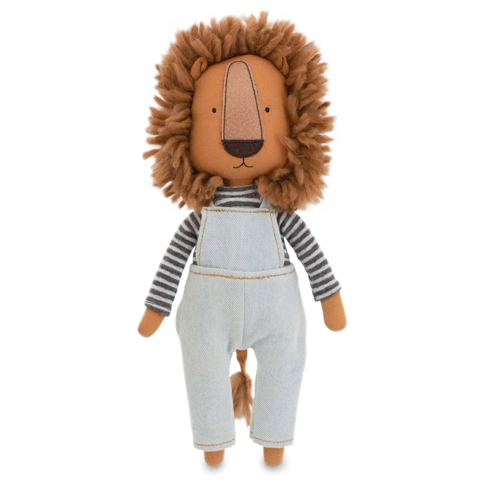 Лев Саймон в джинсовом комбинезоне 30 см