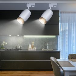 Трековый светильник однофазный ЭРА TR51 - GU10 WH под лампу GU10 матовый белый