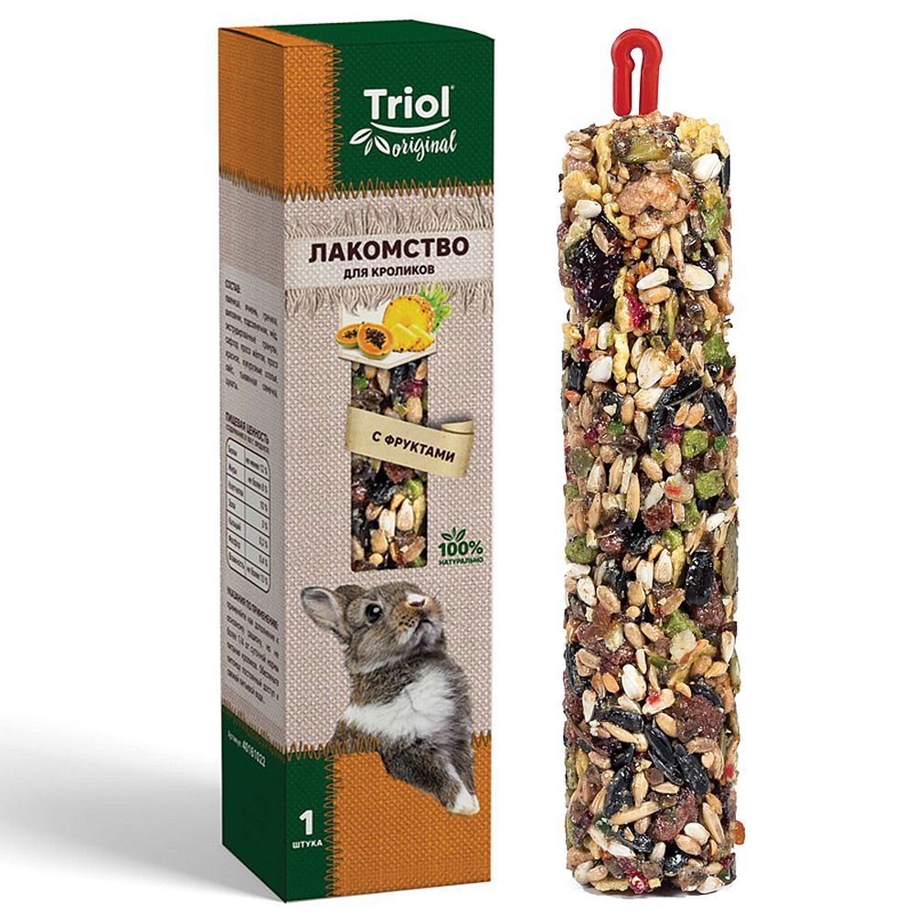 Лакомство для кроликов Triol Original с фруктами 110г