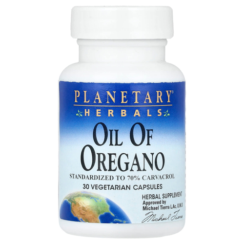 Planetary Herbals, Масло орегано, 45 мг, 30 вегетарианских капсул